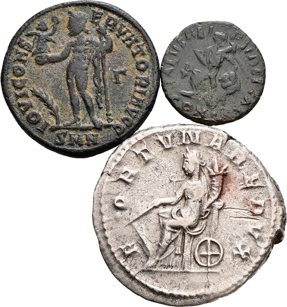 Antoninian+Bronzemünze+Follis – Rückseite