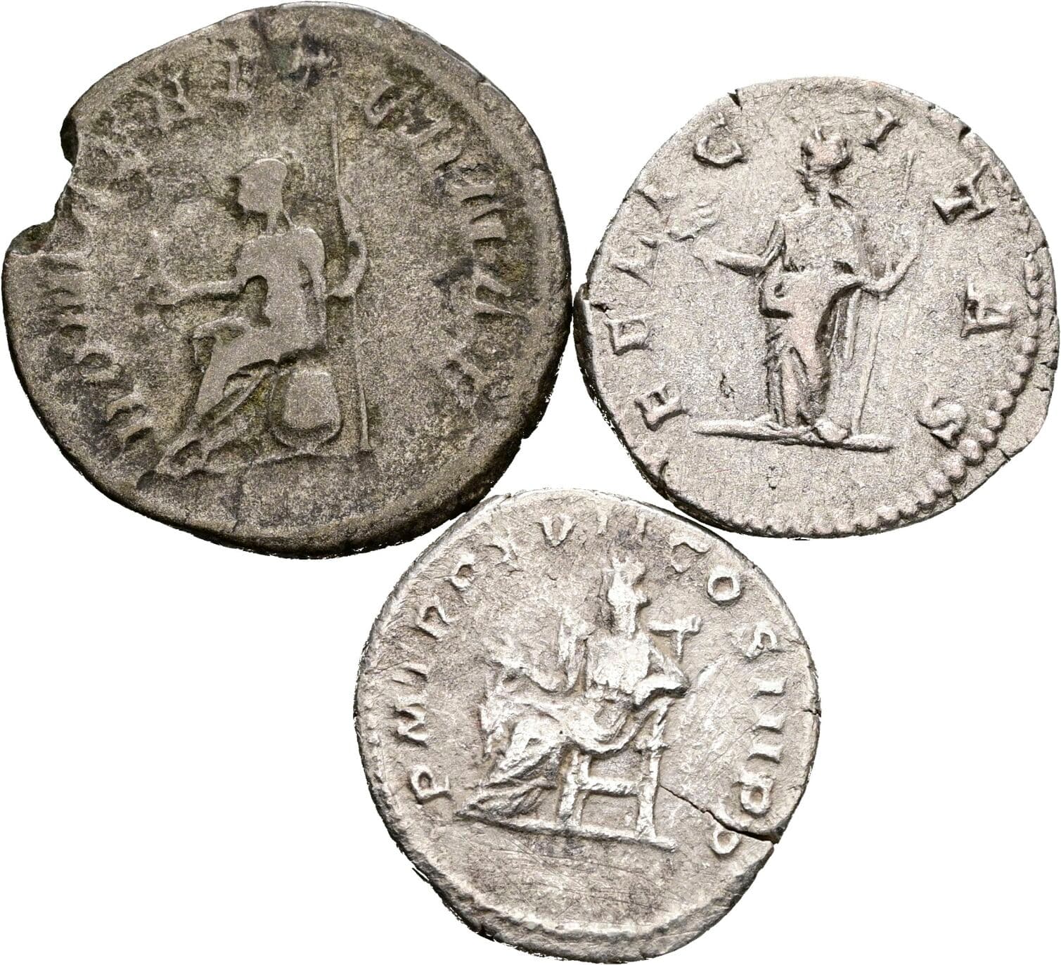 2x Denare+1x Antoninian – Rückseite