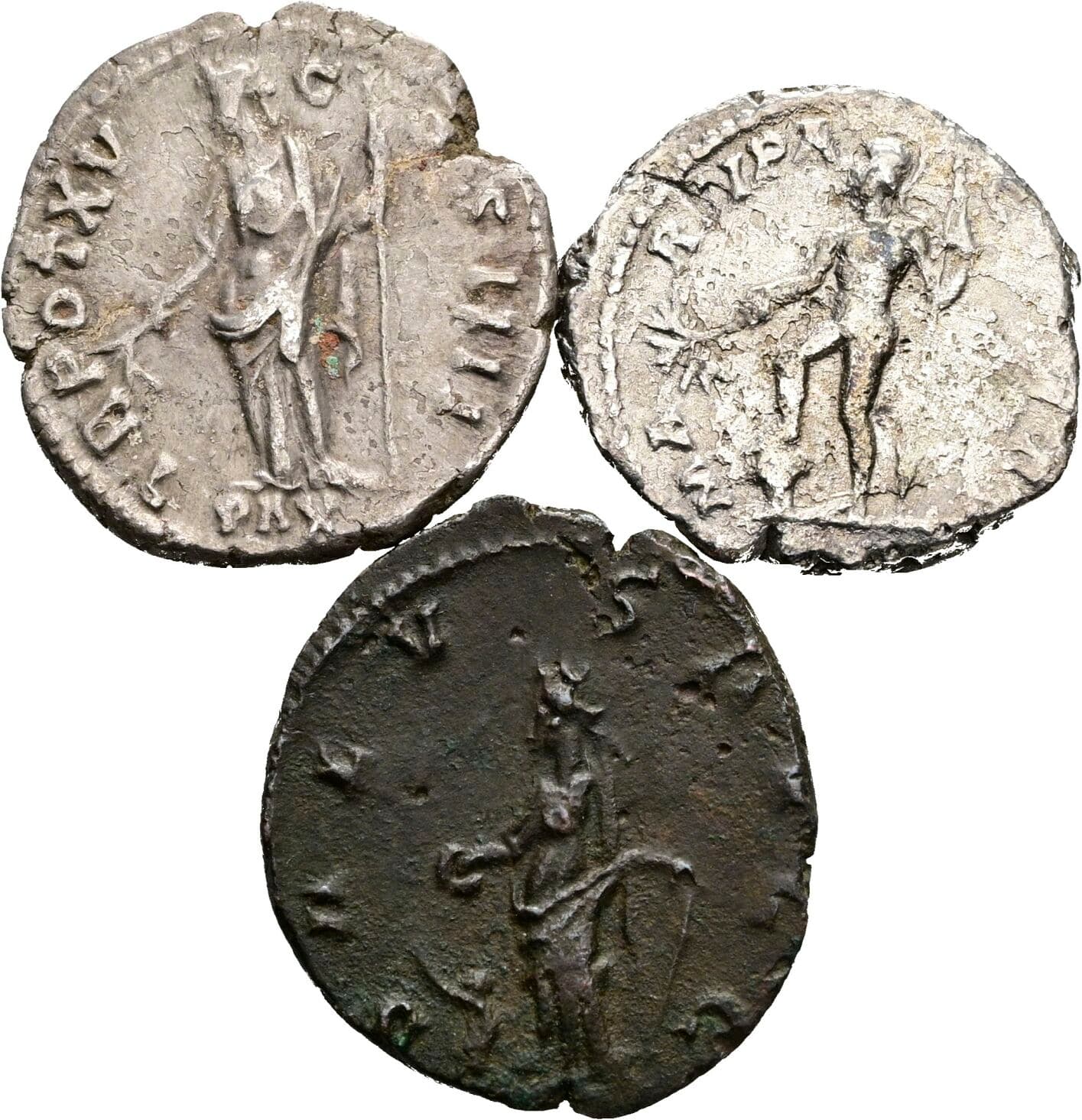 2x Denare+1x Antoninian – Rückseite