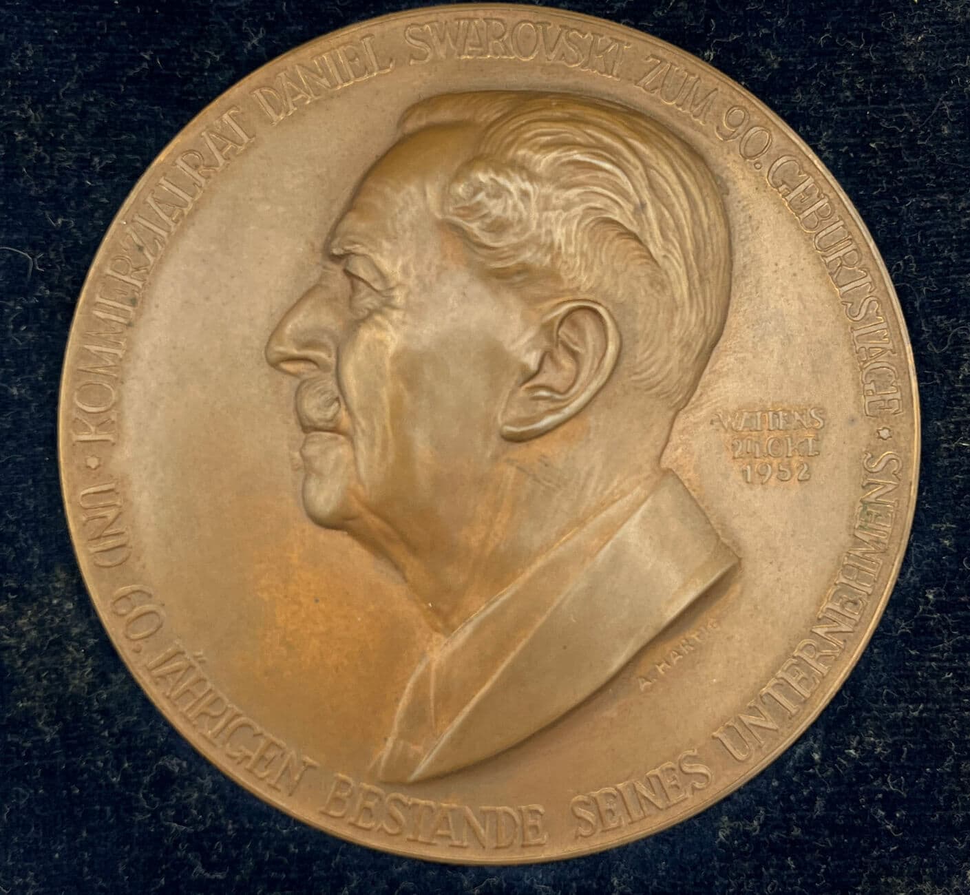 Große einseitige Medaille