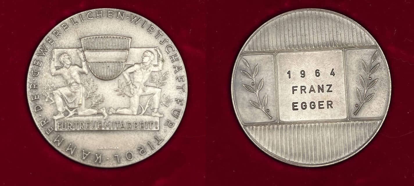 versilberte Bronzemedaille