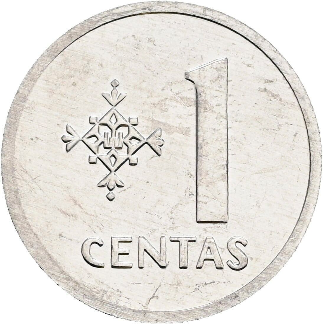 1 Centas 1991 – Vorderseite