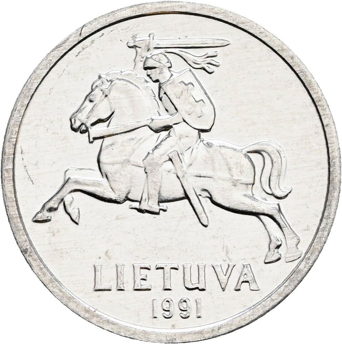 1 Centas 1991 – Rückseite