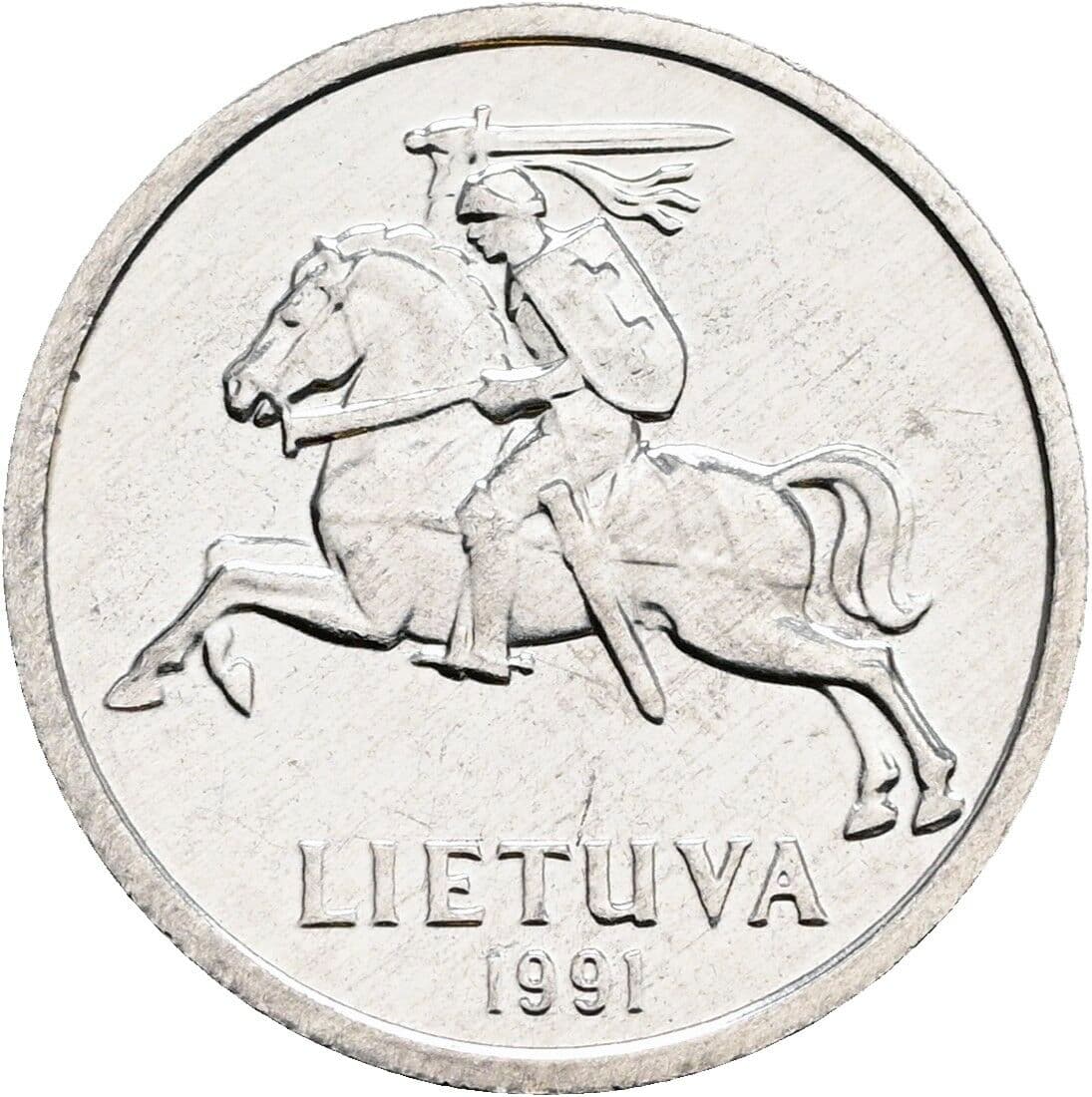 1 Centas 1991 – Rückseite