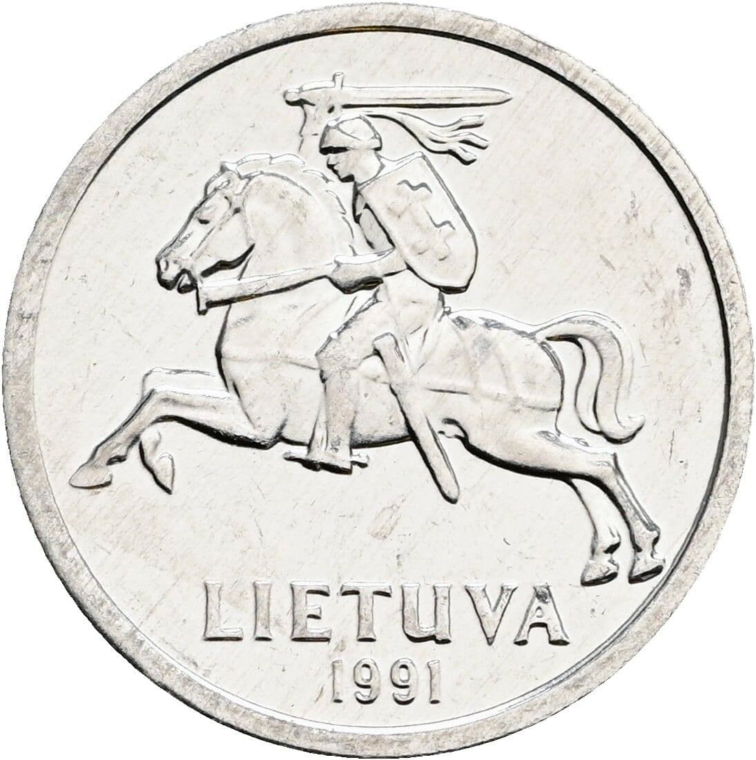 1 Centas 1991 – Rückseite
