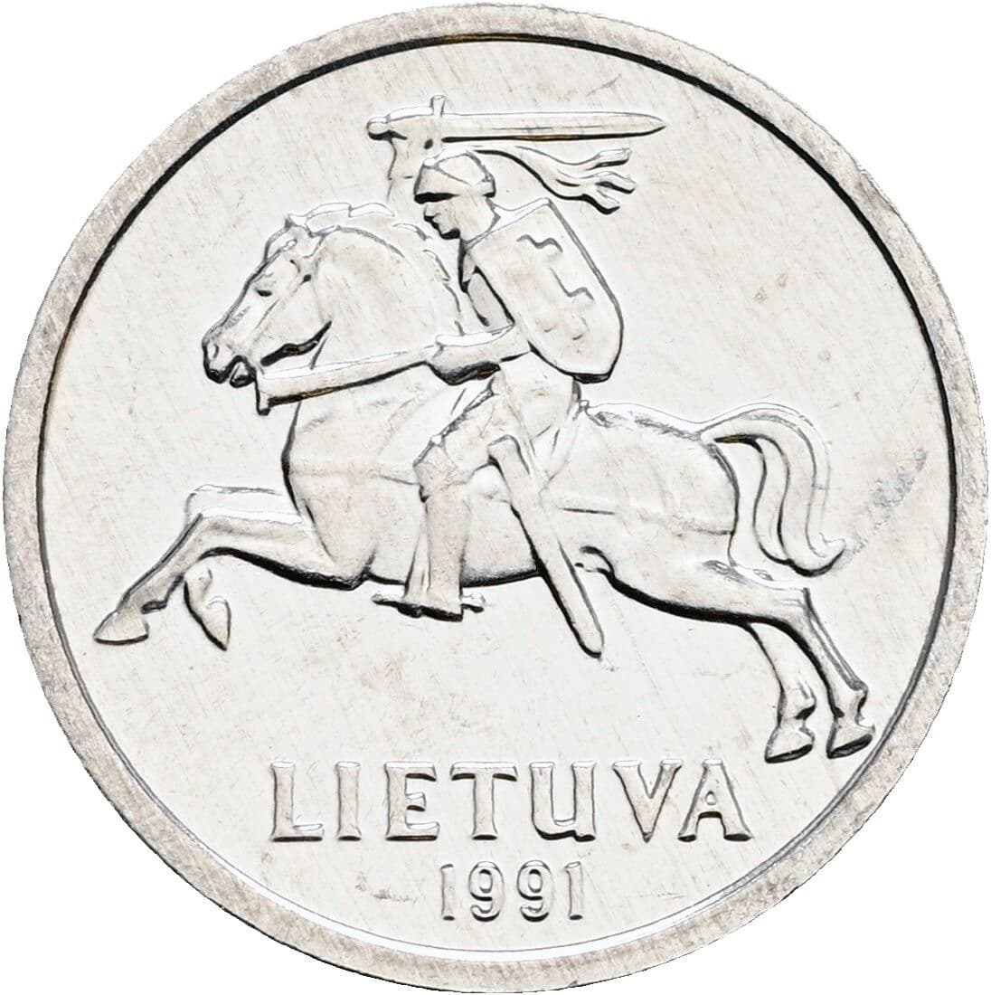 1 Centas 1991 – Rückseite