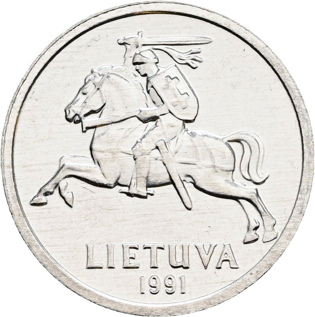 1 Centas 1991 – Rückseite