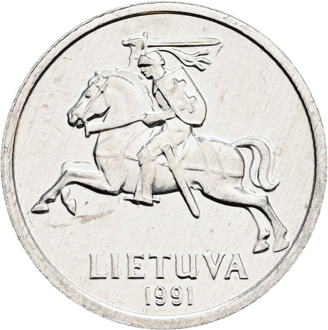 1 Centas 1991 – Rückseite