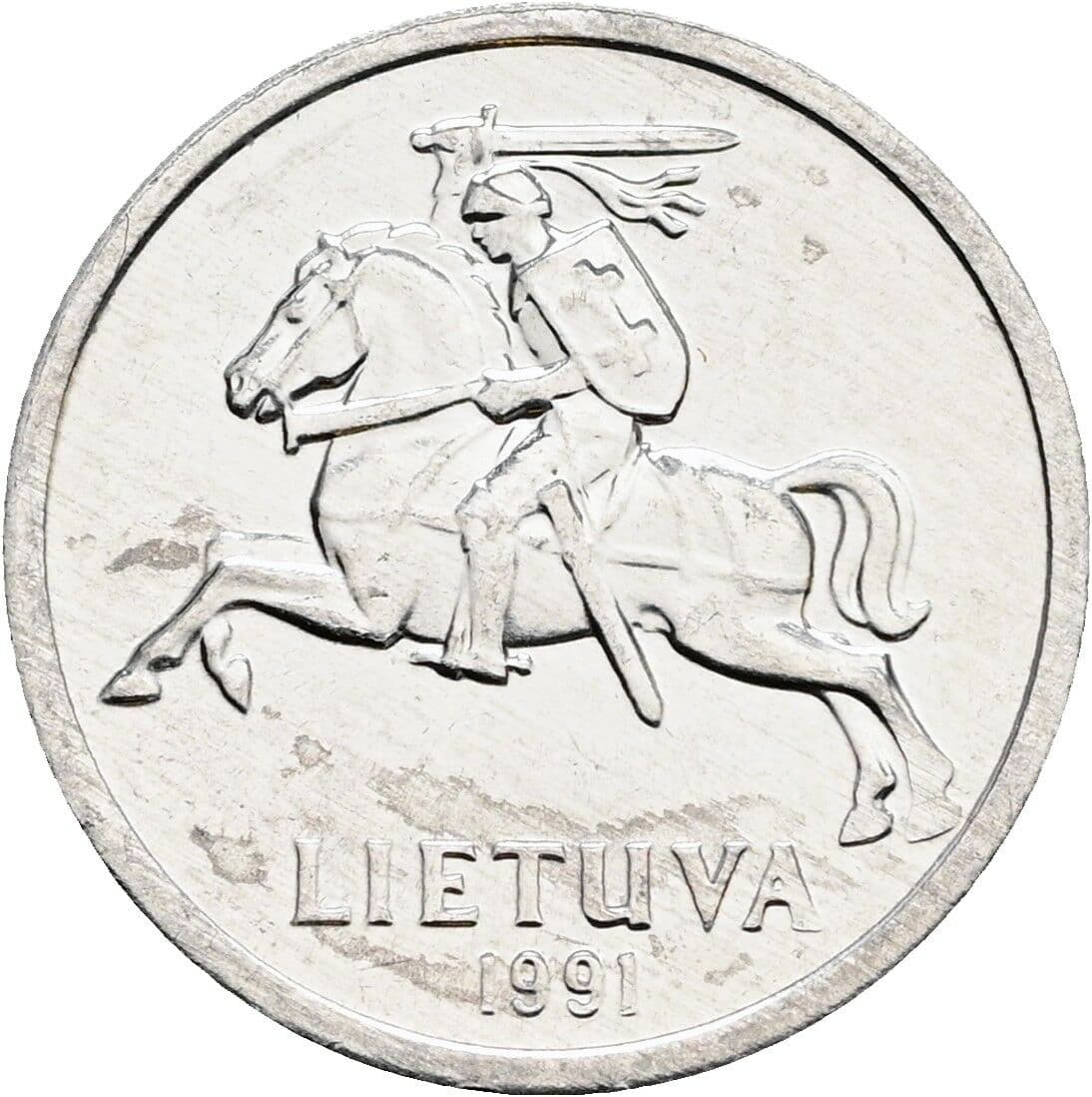 1 Centas 1991 – Rückseite