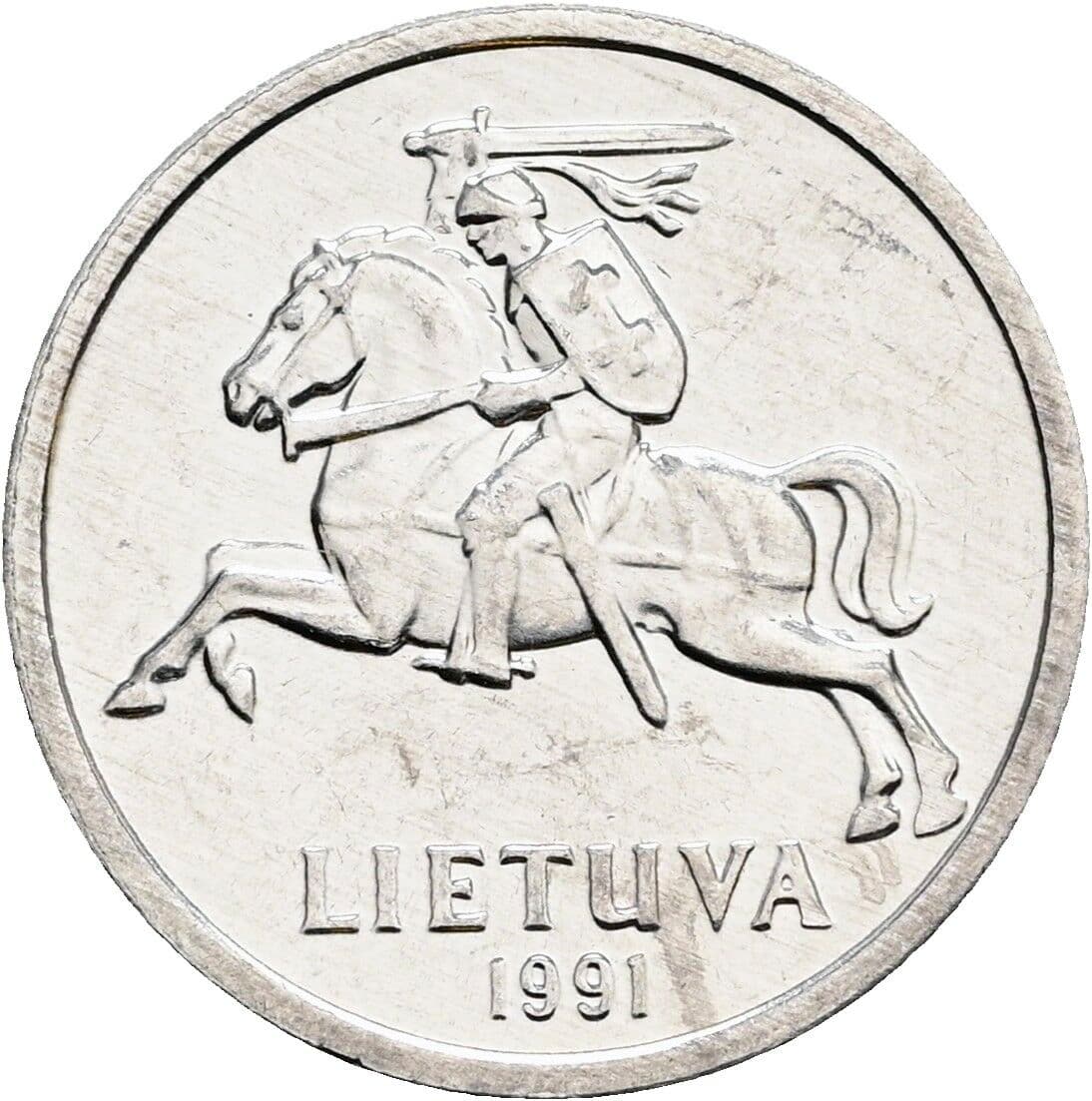 1 Centas 1991 – Rückseite