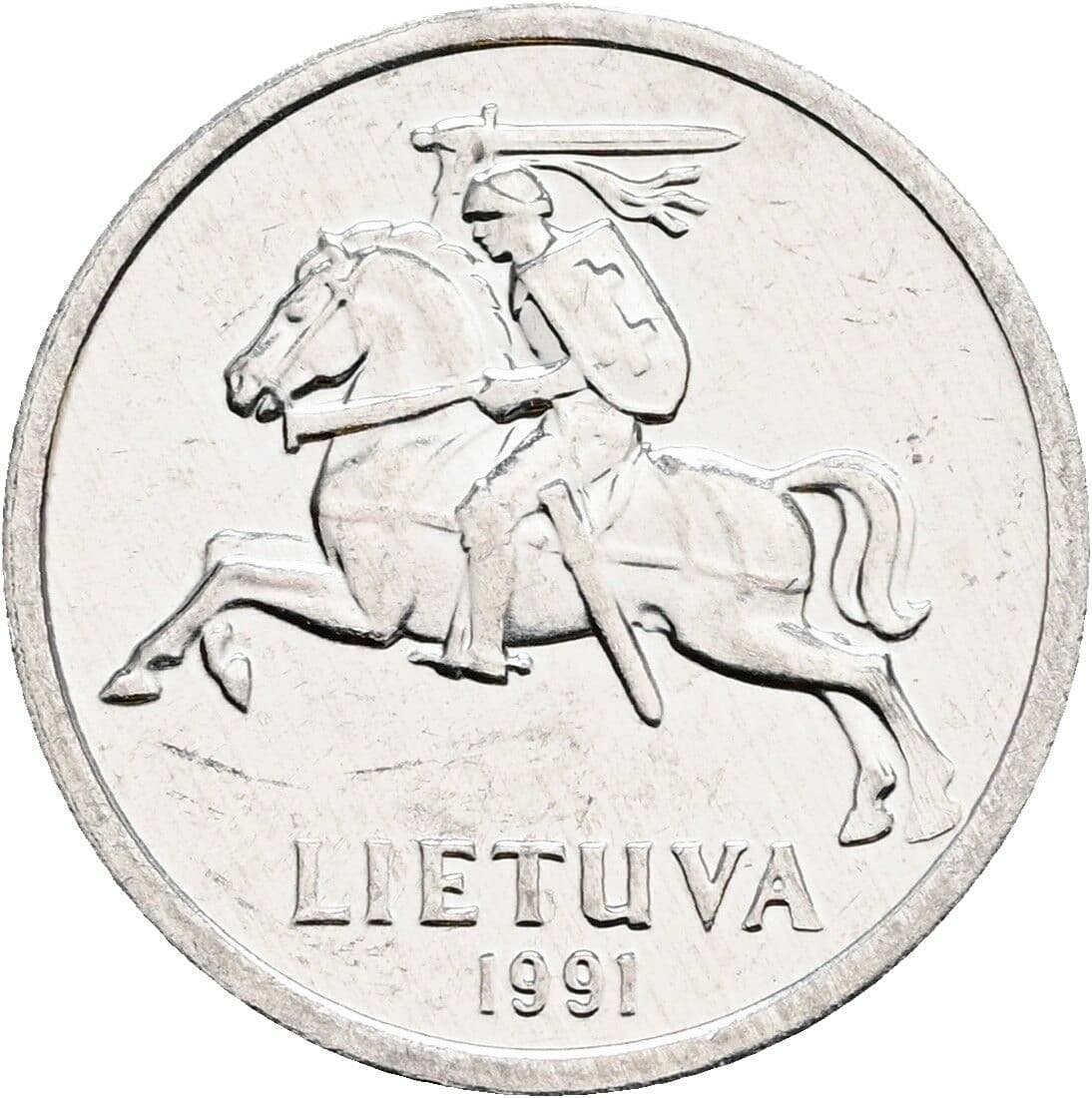 1 Centas 1991 – Rückseite