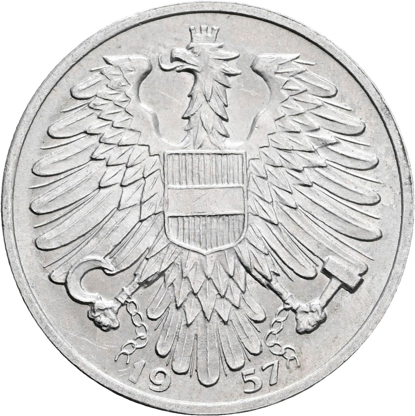 1 Schilling 1957 – Rückseite