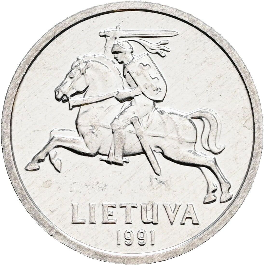 1 Centas 1991 – Rückseite