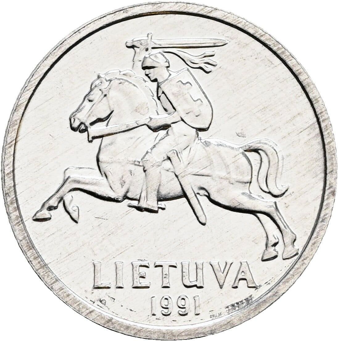 1 Centas 1991 – Rückseite