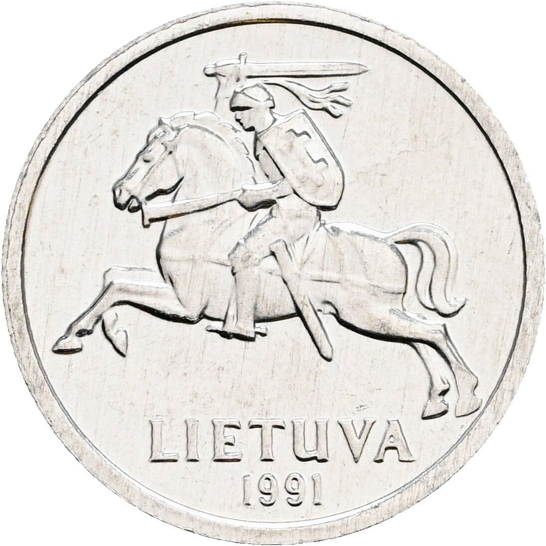 1 Centas 1991 – Rückseite