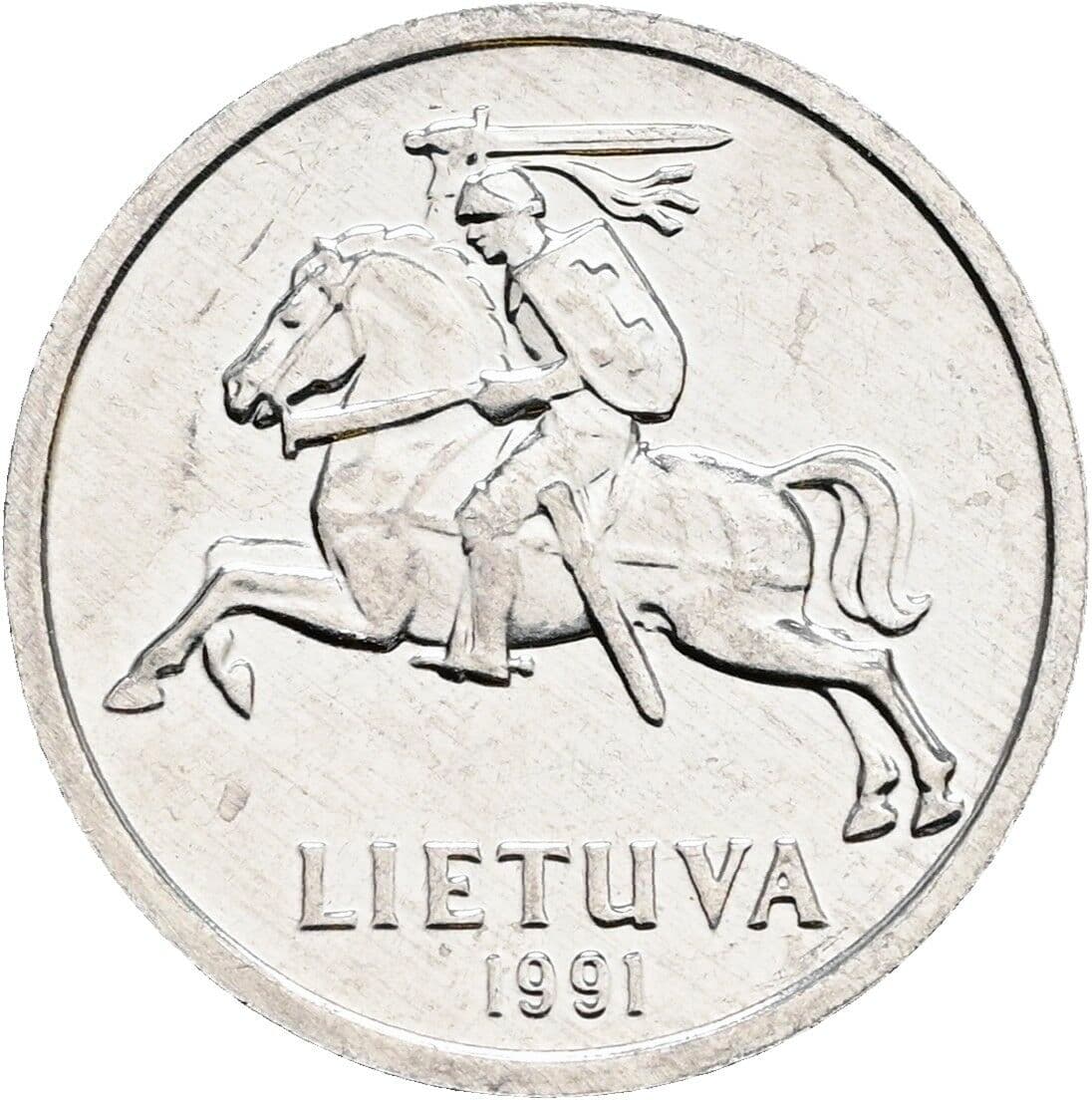 1 Centas 1991 – Rückseite