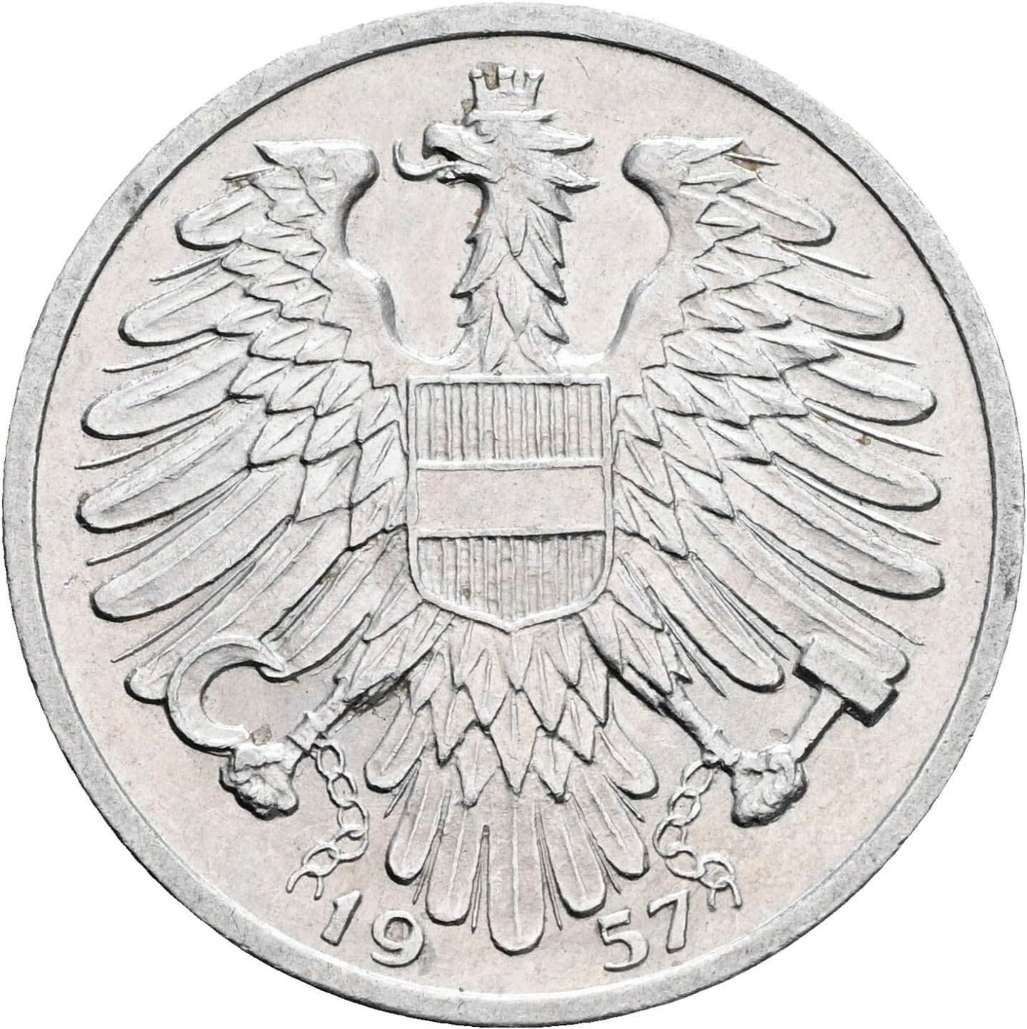 1 Schilling 1957 – Rückseite