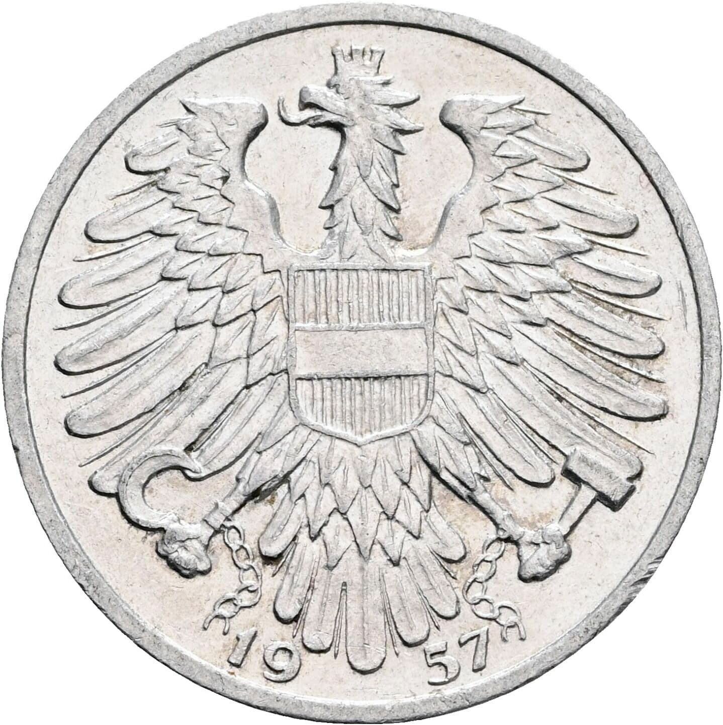 1 Schilling 1957 – Rückseite
