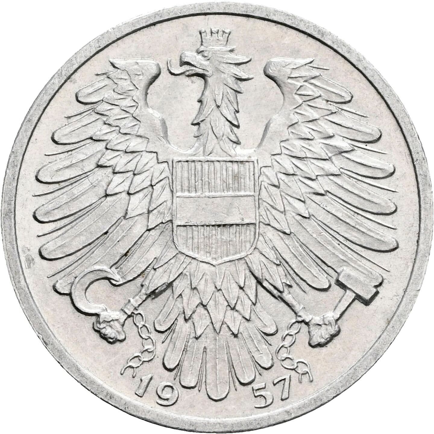 1 Schilling 1957 – Rückseite