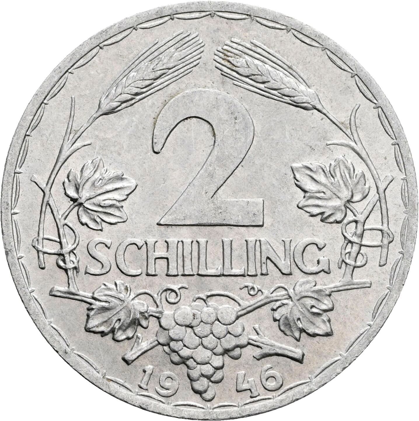 2 Schilling 1946 – Vorderseite