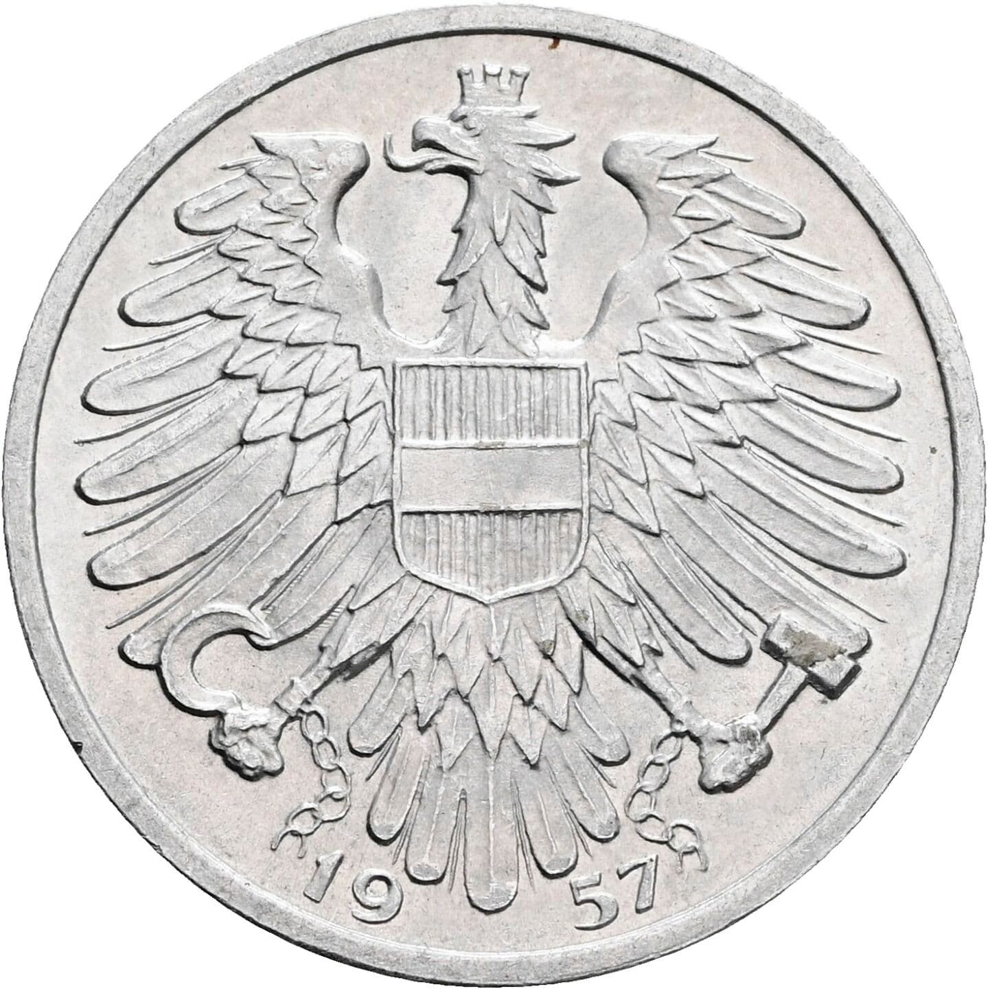1 Schilling 1957 – Rückseite