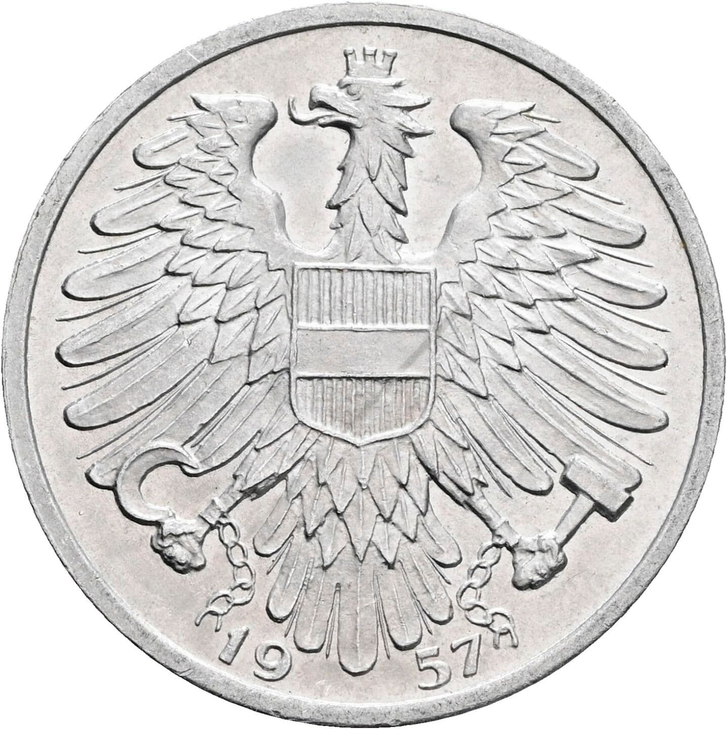 1 Schilling 1957 – Rückseite