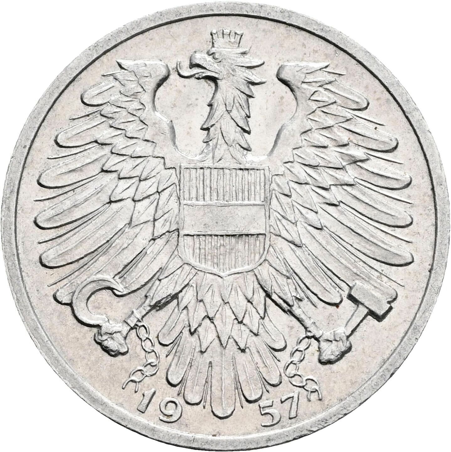 1 Schilling 1957 – Rückseite