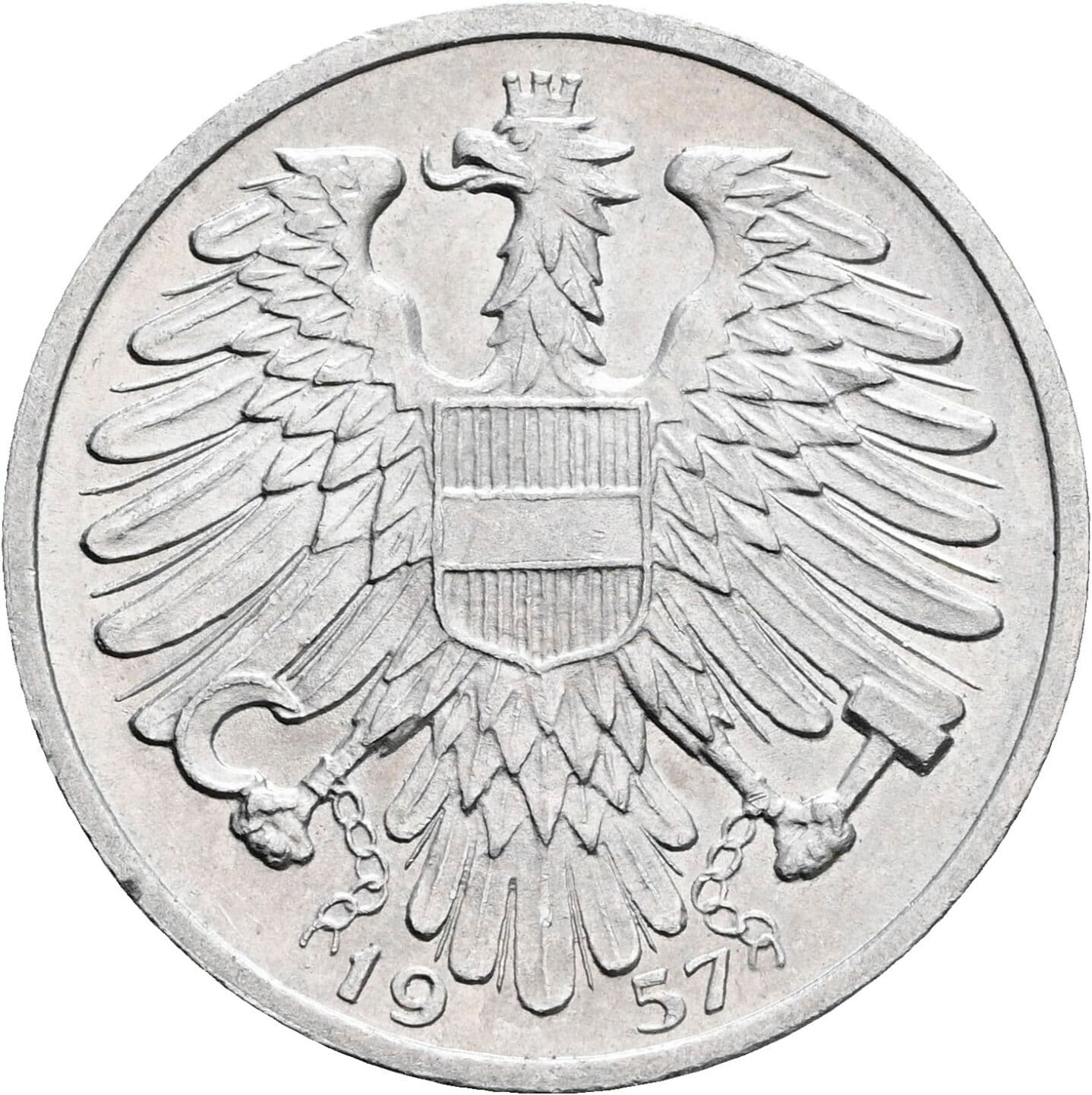 1 Schilling 1957 – Rückseite