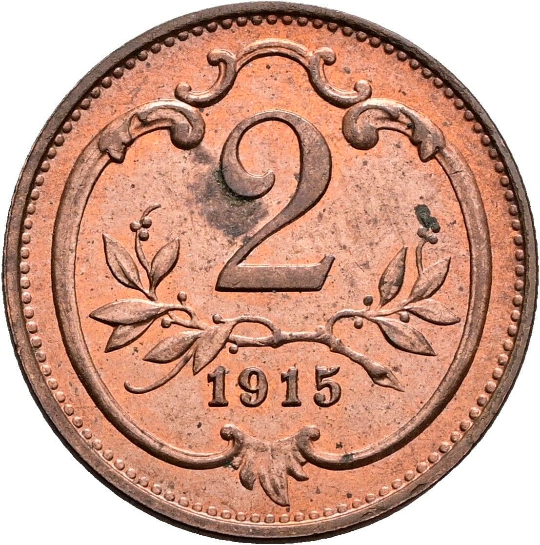 2 Heller Franz Joseph I. 1848-1916 1915 – Vorderseite