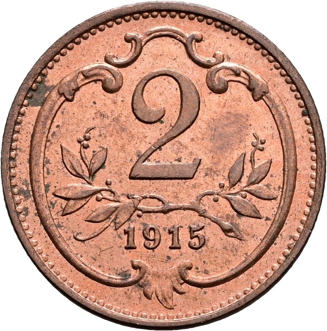 2 Heller Franz Joseph I. 1848-1916 1915 – Vorderseite