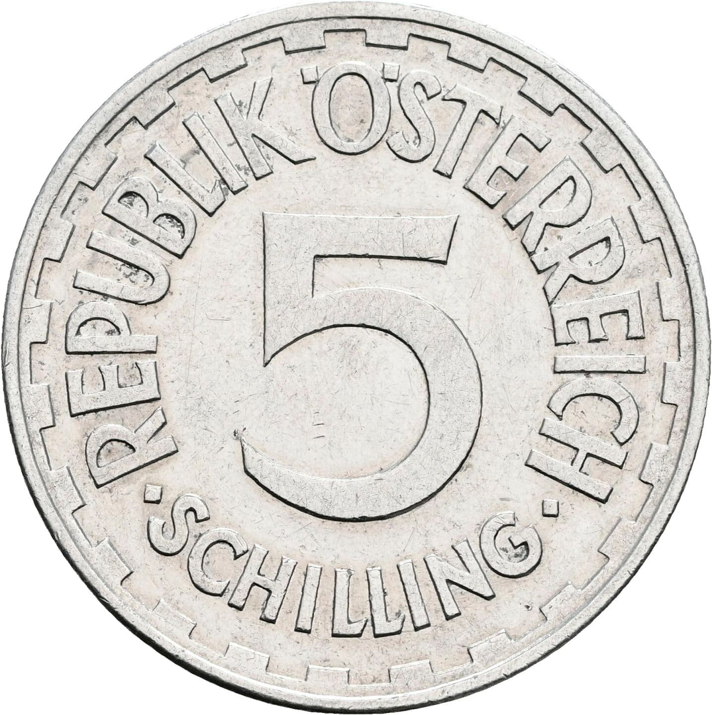 5 Schilling 1952 – Vorderseite
