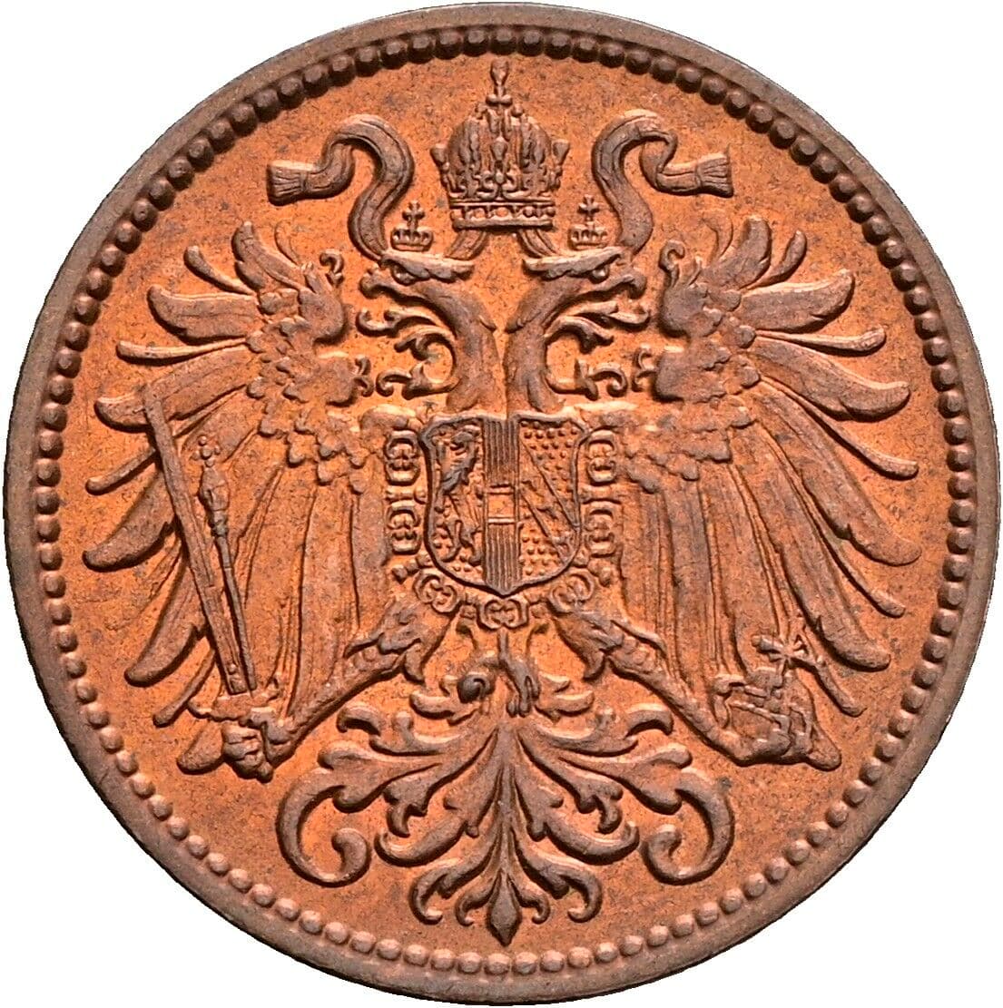 2 Heller Franz Joseph I. 1848-1916 1914 – Rückseite