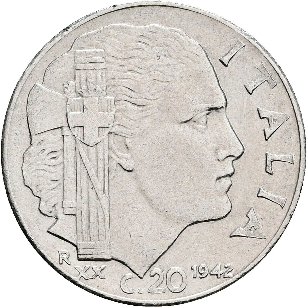 20 Centesimi Victor Emmanuel III. (1900-1946) 1942 – Rückseite