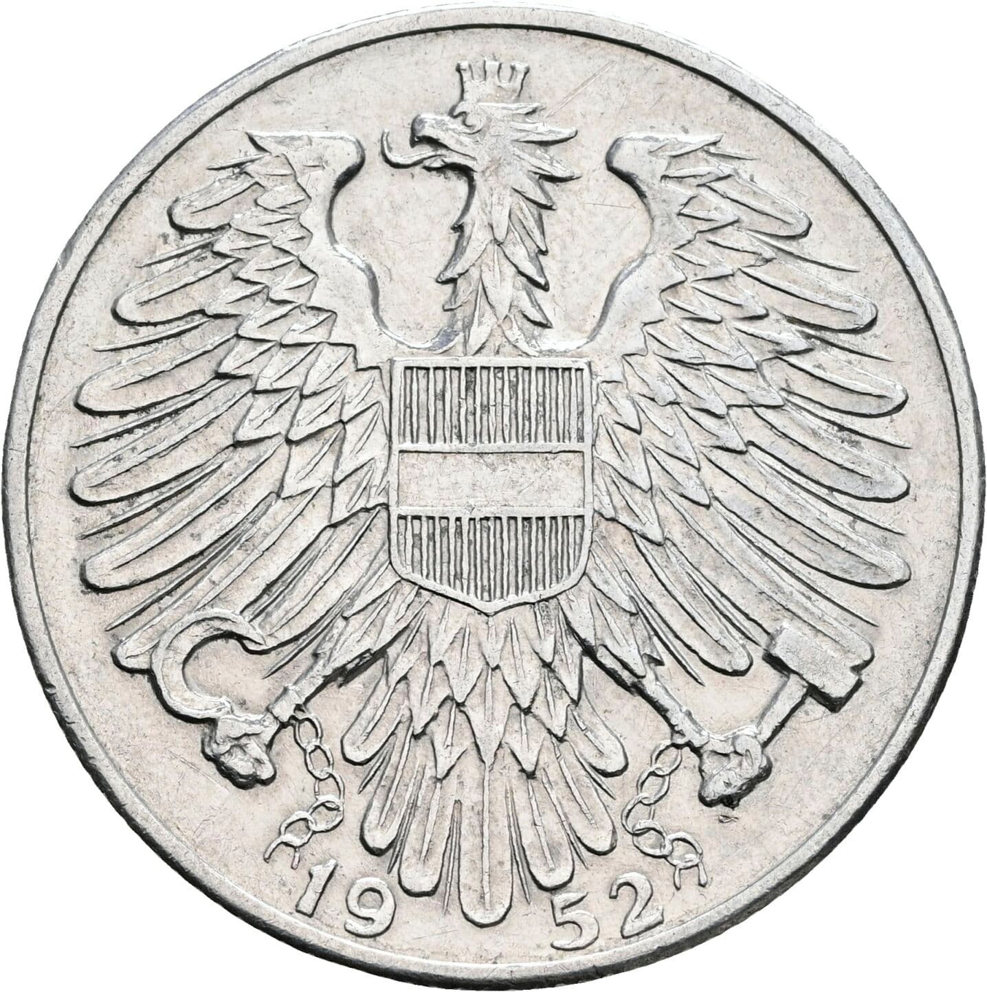 5 Schilling 1952 – Rückseite