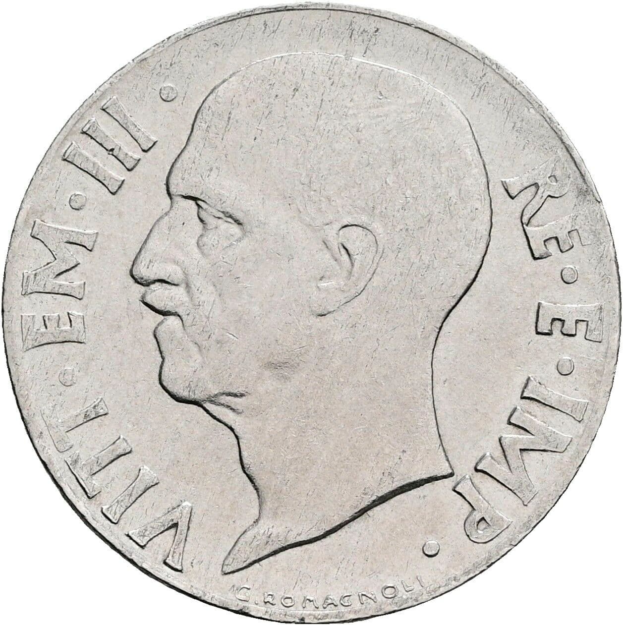 20 Centesimi Victor Emmanuel III. (1900-1946) 1942 – Vorderseite