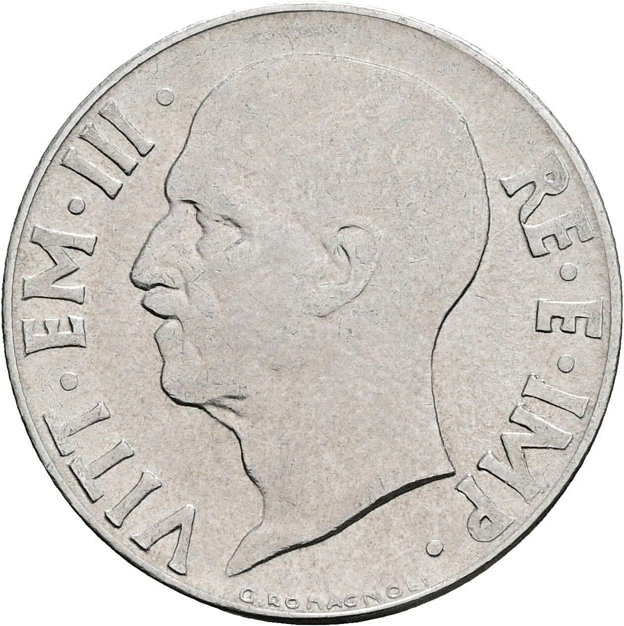 20 Centesimi Victor Emmanuel III. (1900-1946) 1943 – Vorderseite
