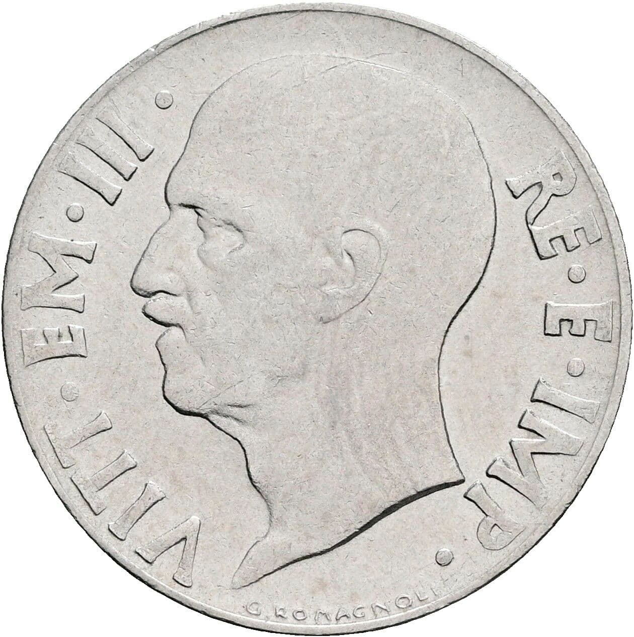 20 Centesimi Victor Emmanuel III. (1900-1946) 1941 – Vorderseite