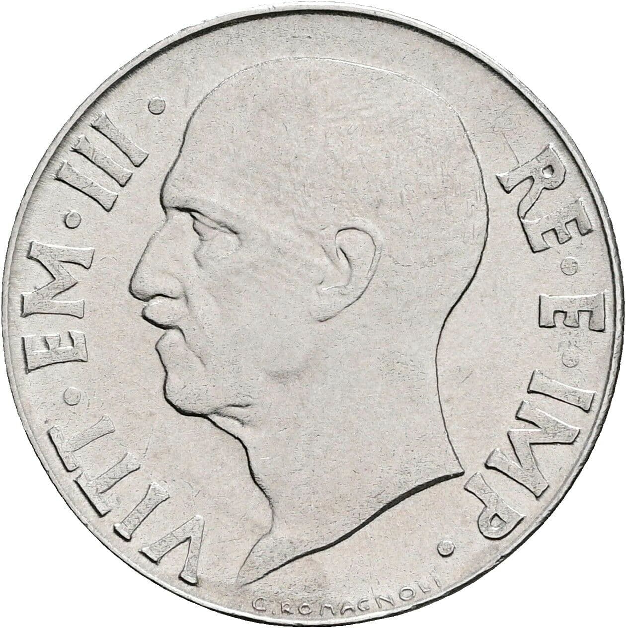 20 Centesimi Victor Emmanuel III. (1900-1946) 1942 – Vorderseite