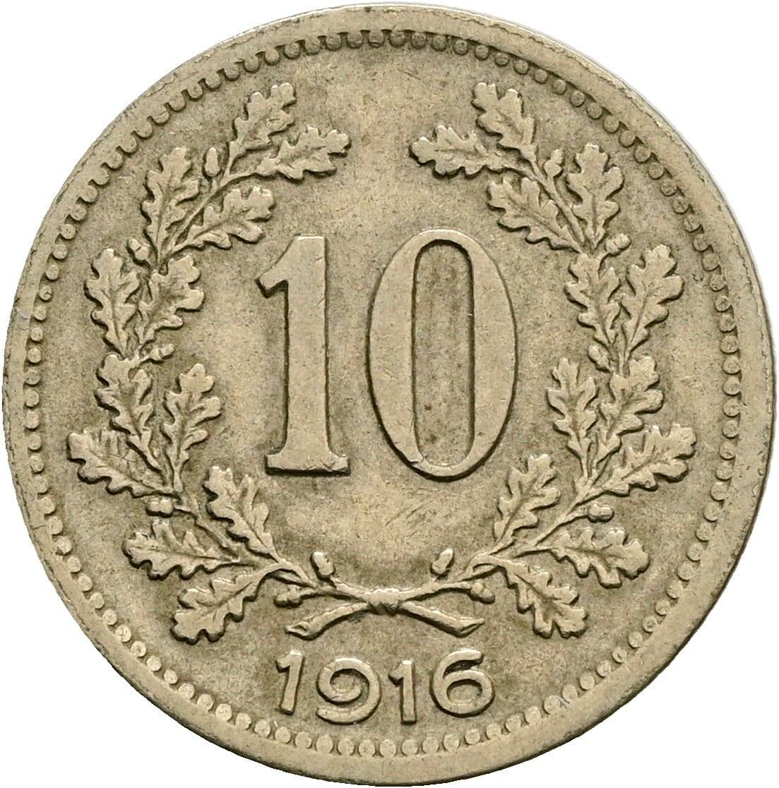 10 Heller Franz Joseph I. 1848-1916 1916 – Vorderseite