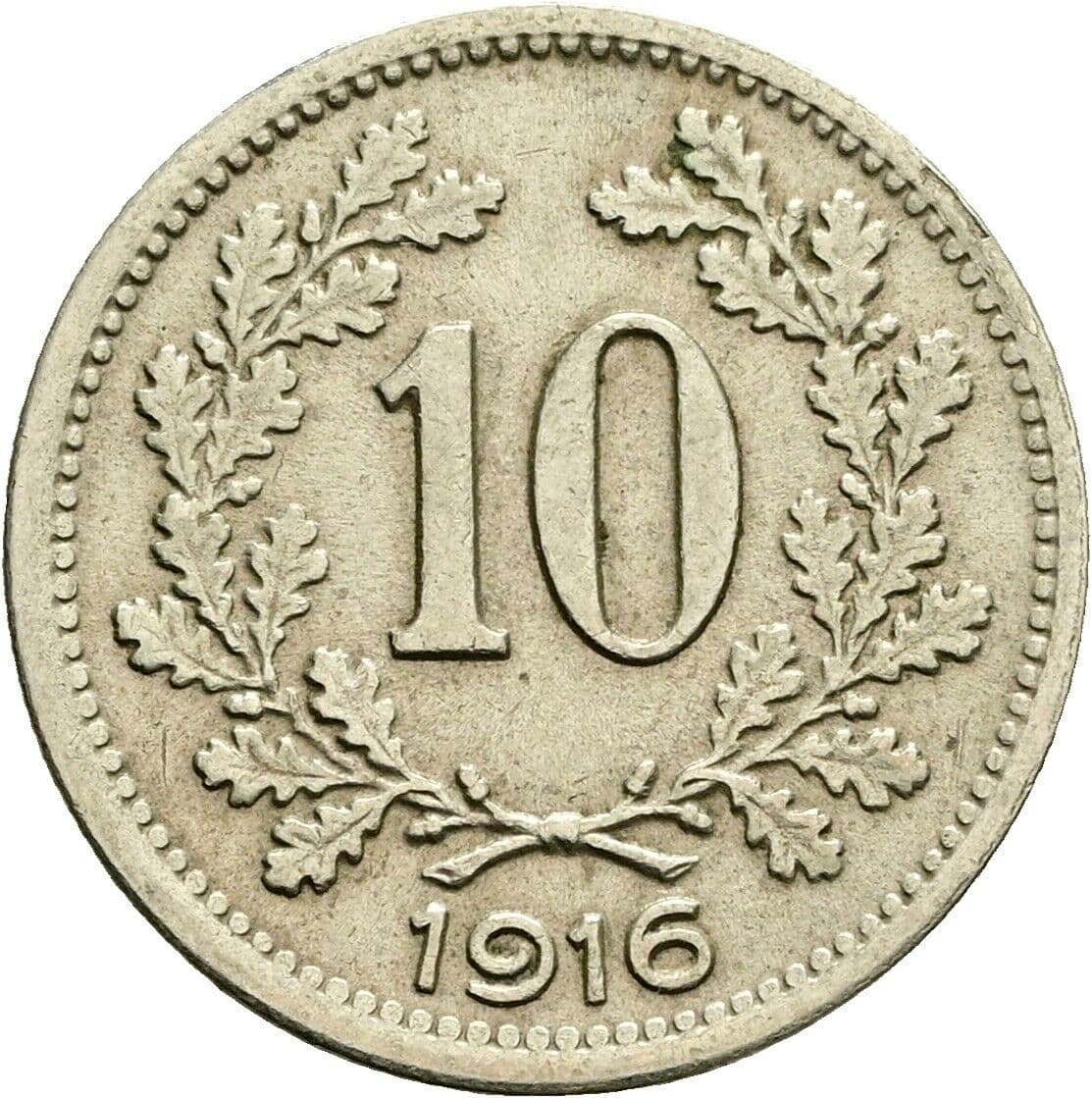 10 Heller Franz Joseph I. 1848-1916 1916 – Vorderseite