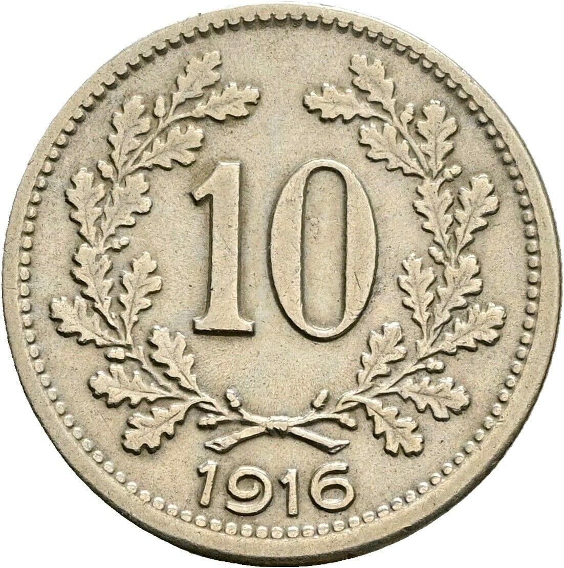 10 Heller Franz Joseph I. 1848-1916 1916 – Vorderseite