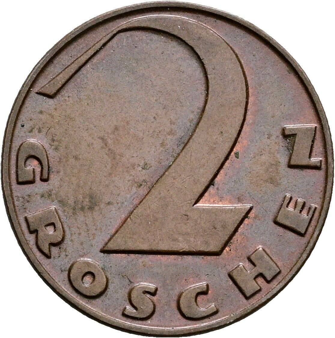 2 Groschen 1928 – Vorderseite