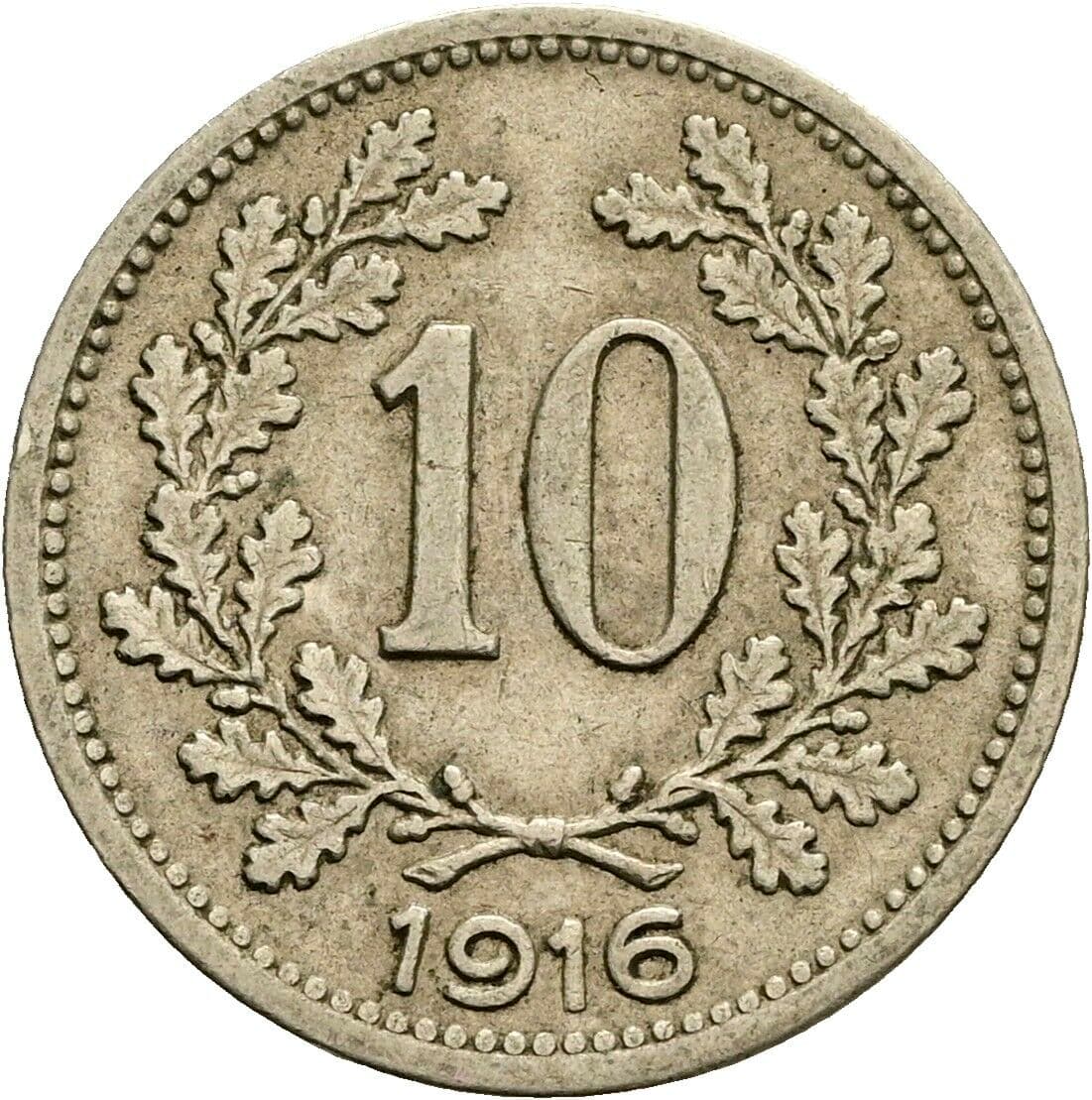 10 Heller Franz Joseph I. 1848-1916 1916 – Vorderseite