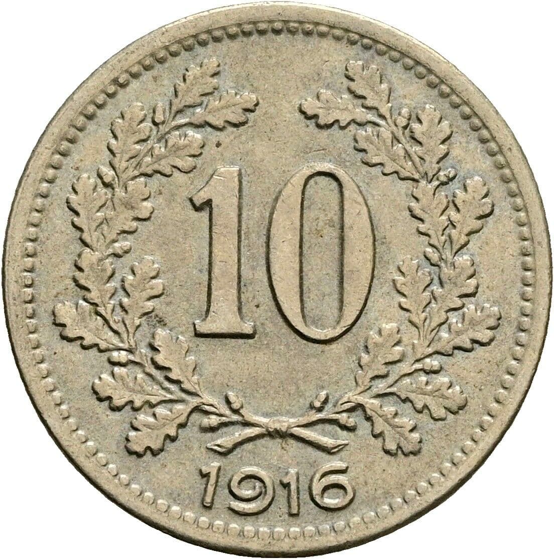 10 Heller Franz Joseph I. 1848-1916 1916 – Vorderseite