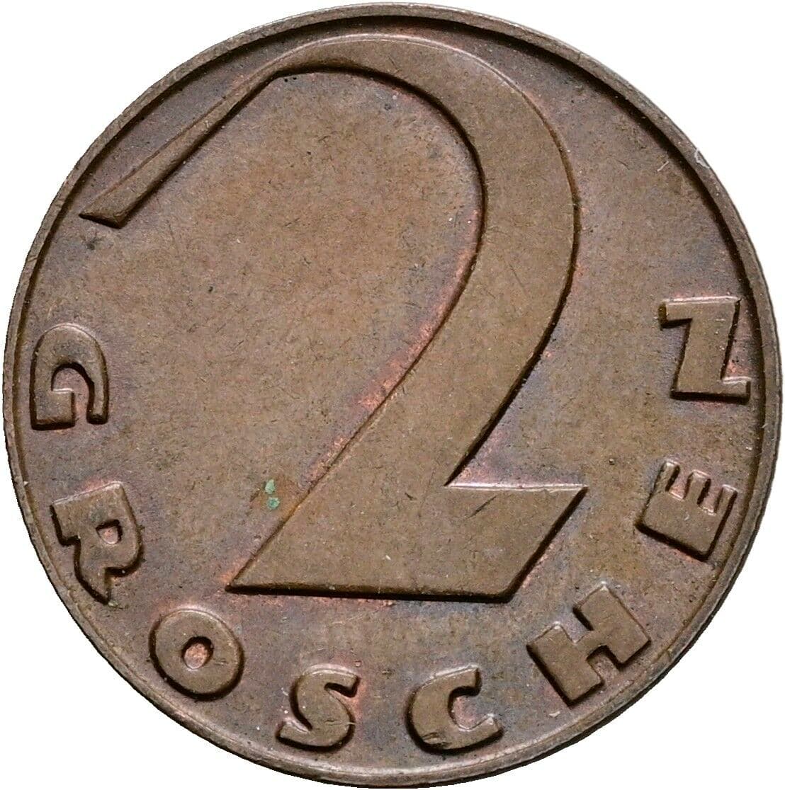 2 Groschen 1928 – Vorderseite