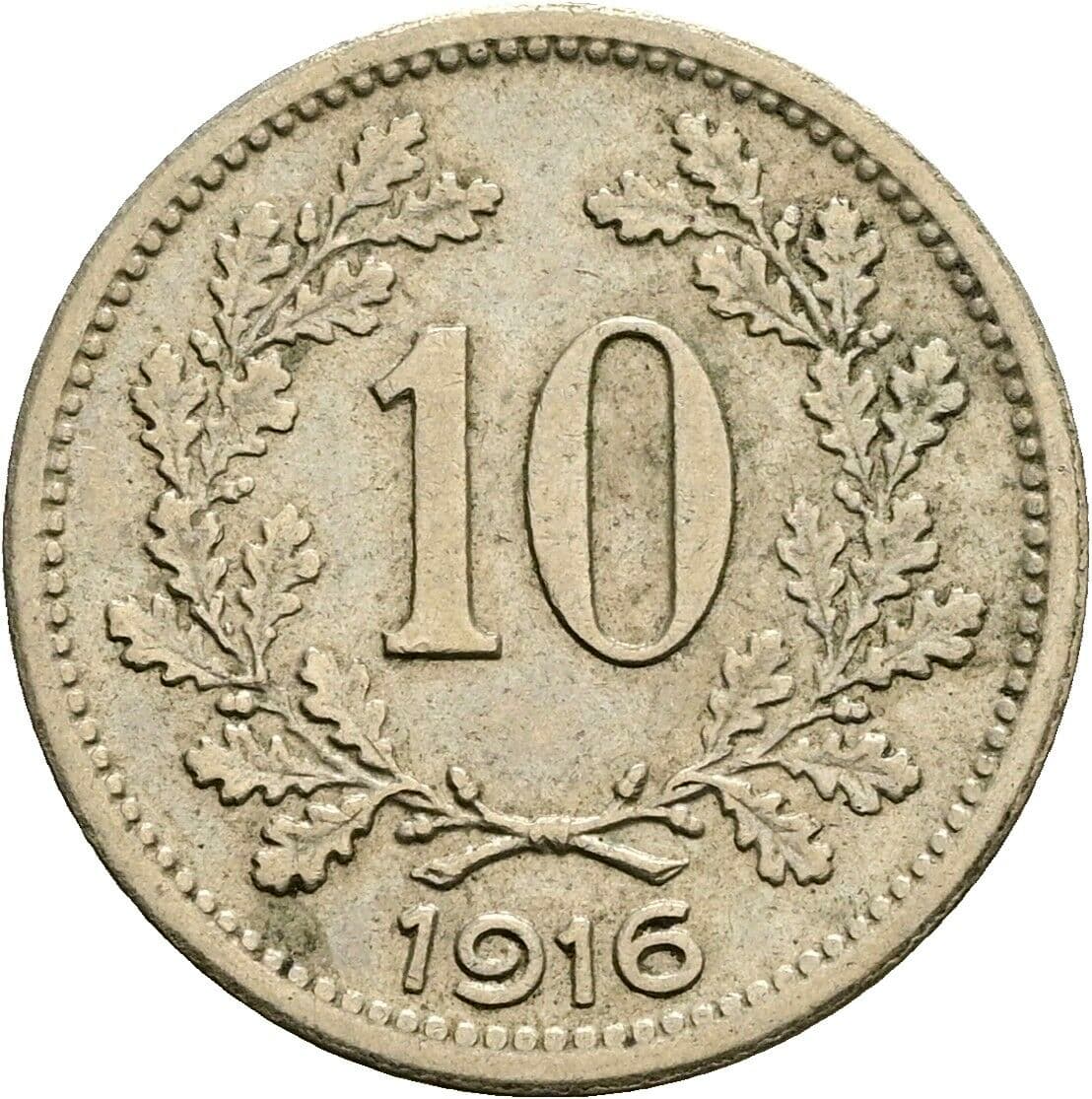 10 Heller Franz Joseph I. 1848-1916 1916 – Vorderseite