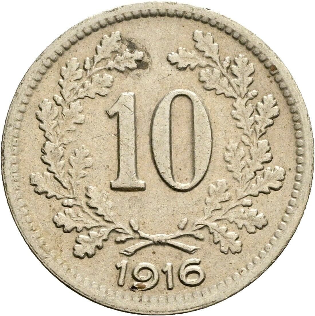 10 Heller Franz Joseph I. 1848-1916 1916 – Vorderseite