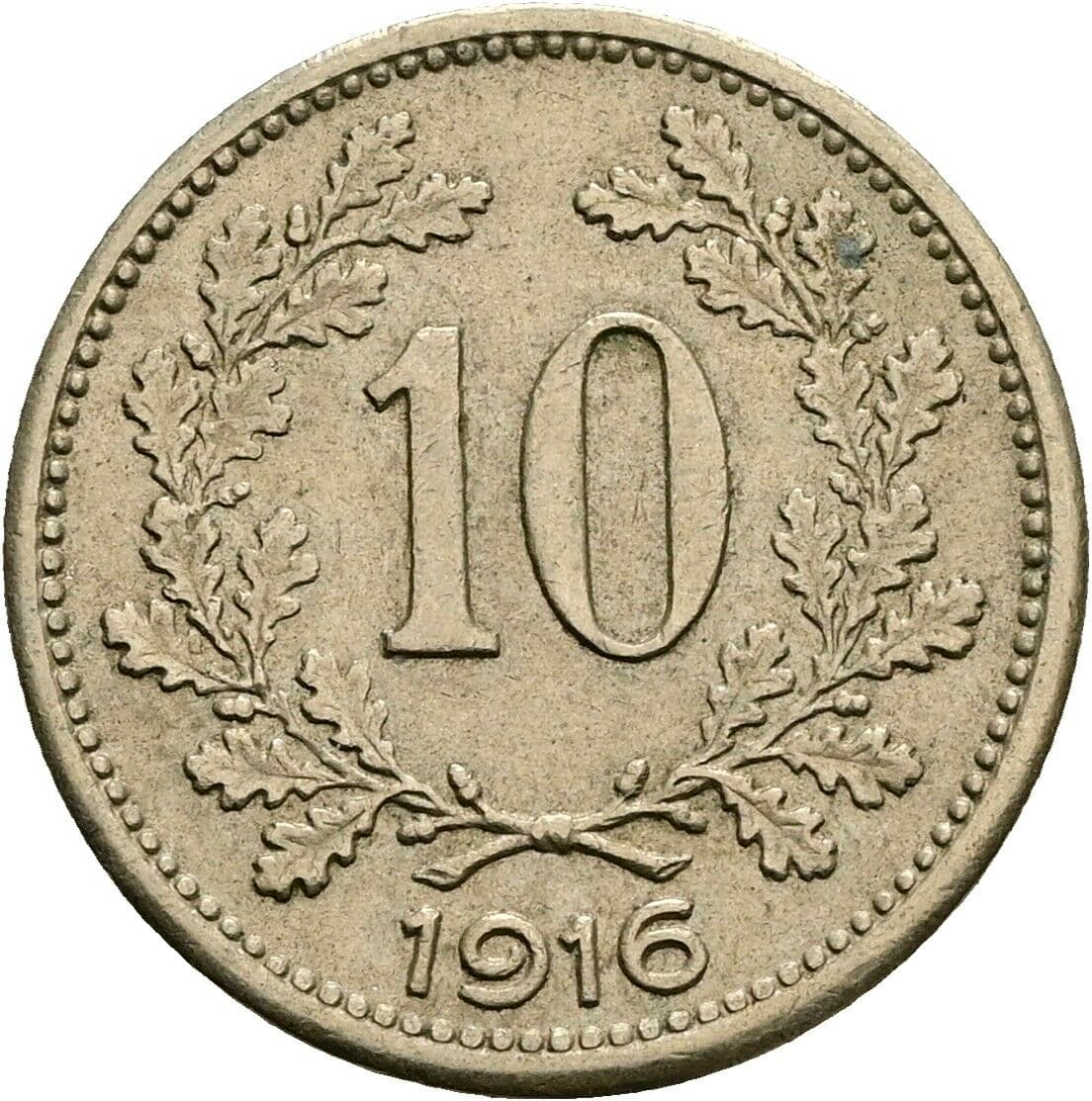 10 Heller Franz Joseph I. 1848-1916 1916 – Vorderseite