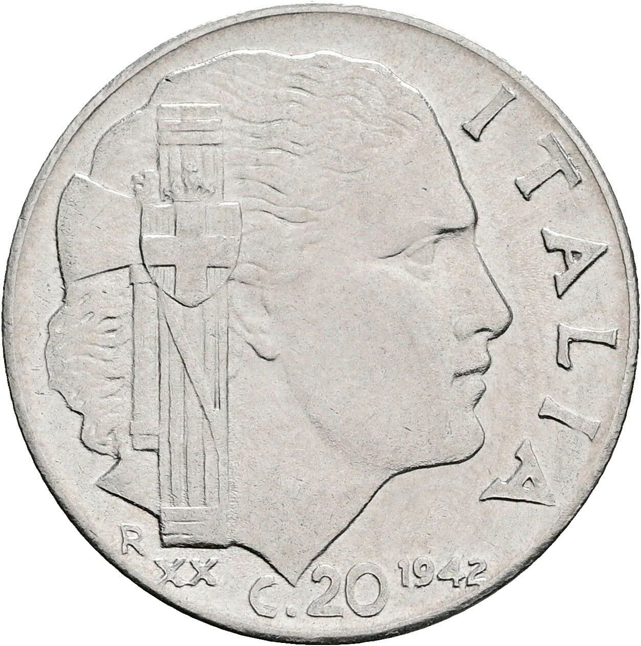 20 Centesimi Victor Emmanuel III. (1900-1946) 1942 – Rückseite
