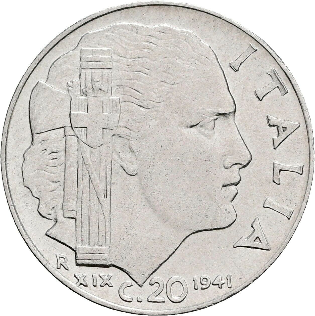 20 Centesimi Victor Emmanuel III. (1900-1946) 1941 – Rückseite